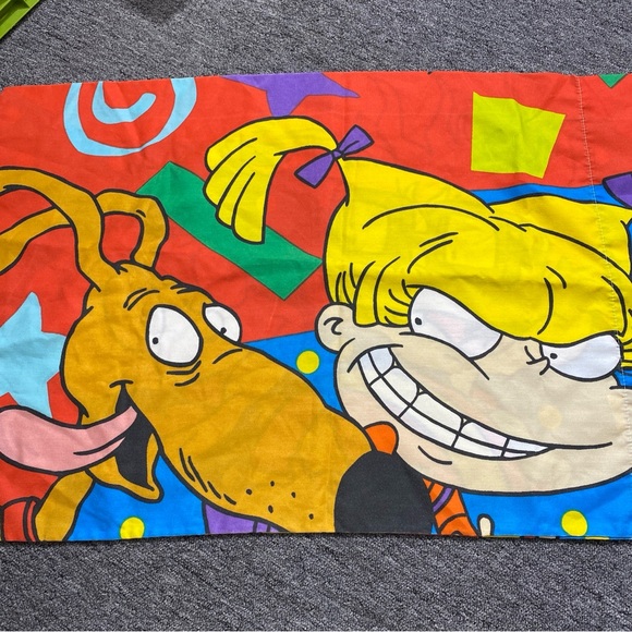 Vintage Rugrats Pillowcase 29X19.5 Chuckie Tommy Angelica Spike Nickelodean 90s - Picture 10 of 11